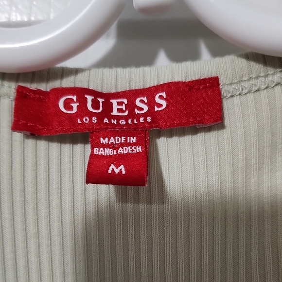 Guess Olive Ribbed Sleeveless Dress - Picture 2 of 4